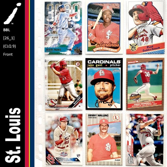 MLB Other - St. Louis Cardinals  9 Card Lot -  BBL [26_1]